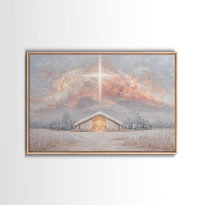 Winter Glory – Framed Canvas Print – Christian Decor – Christian Christmas Art – Christian Art Canvas – Christmas Art – Christian Wall Art