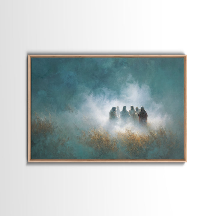 Hillside Awakening – Framed Canvas Print – Christian Wall Art – Christian Art Canvas – Jesus Painting – Christmas Art