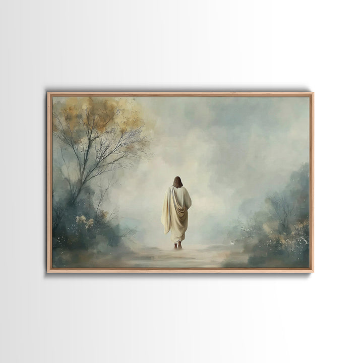 Heaven’s Walk – Framed Canvas Print – Christian Wall Art – Jesus Painting – Christian Art Canvas – Modern Christian Art