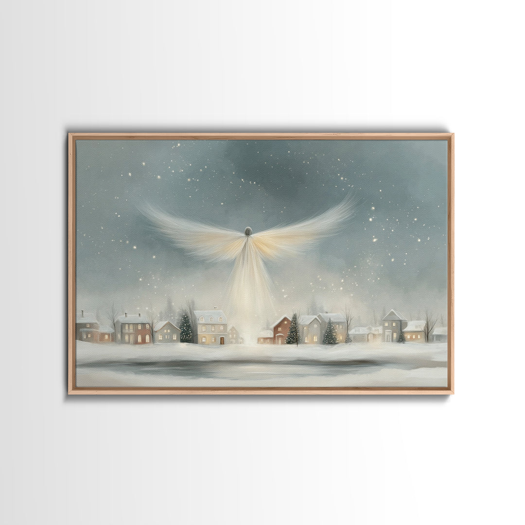 Wings Of Peace – Framed Canvas Print – Christian Christmas Art – Christian Wall Art – Modern Christian Art – Christmas Canvas Wall Art
