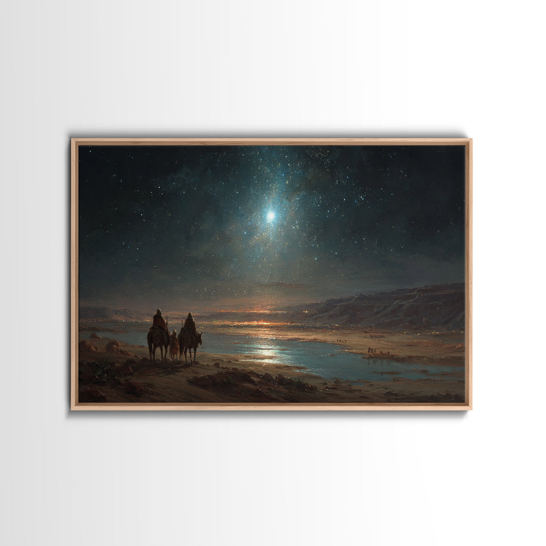 Distant Promise – Framed Canvas Print – Christian Christmas Art – Christian Art Canvas – Christian Wall Art – Christmas Art – Jesus Paintin