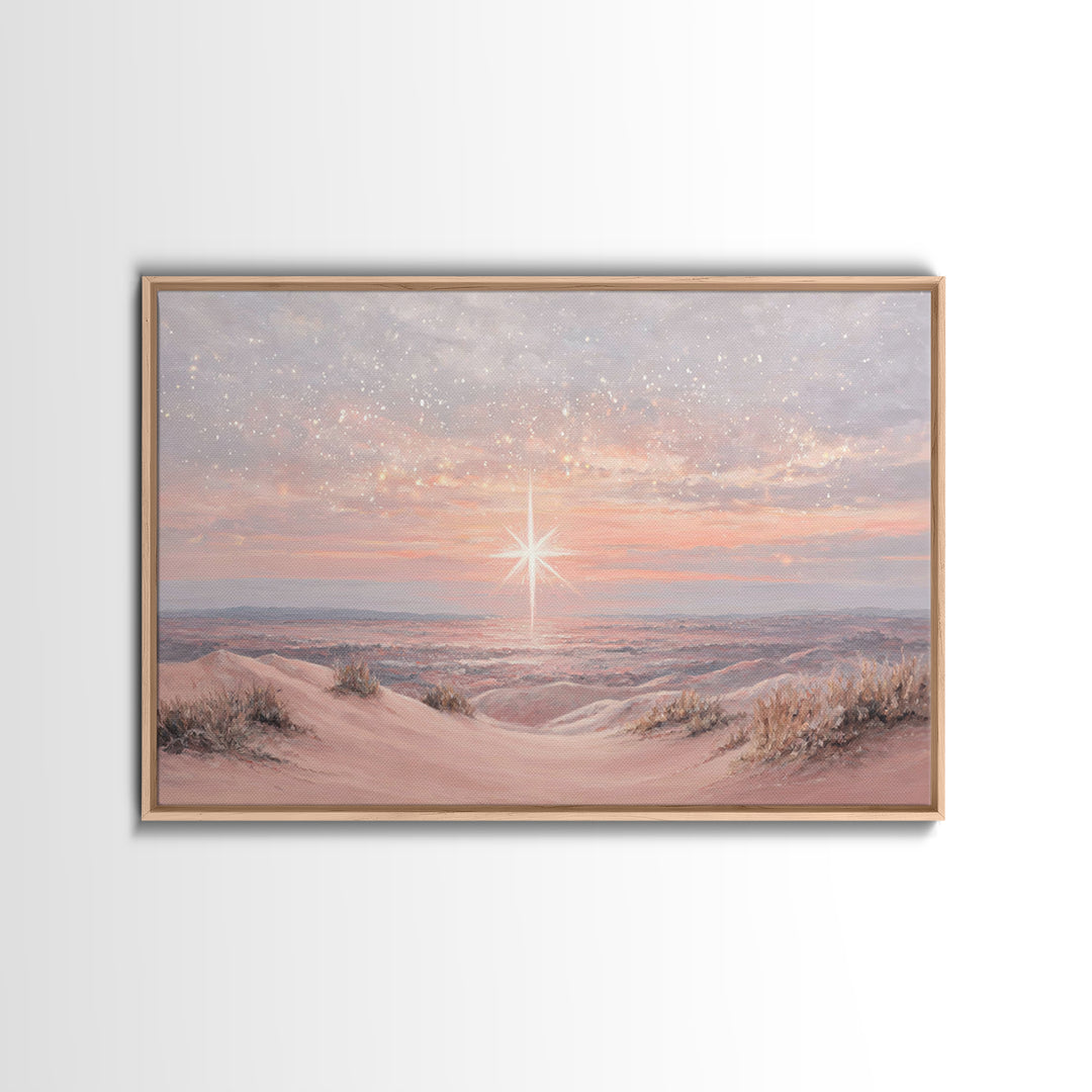 Star Of Dawn – Framed Canvas Print – Christmas Art – Christian Art Canvas – Christian Wall Art – Christian Christmas Art – Jesus Painting