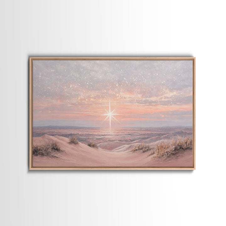 Star Of Dawn – Framed Canvas Print – Christmas Art – Christian Art Canvas – Christian Wall Art – Christian Christmas Art – Jesus Painting