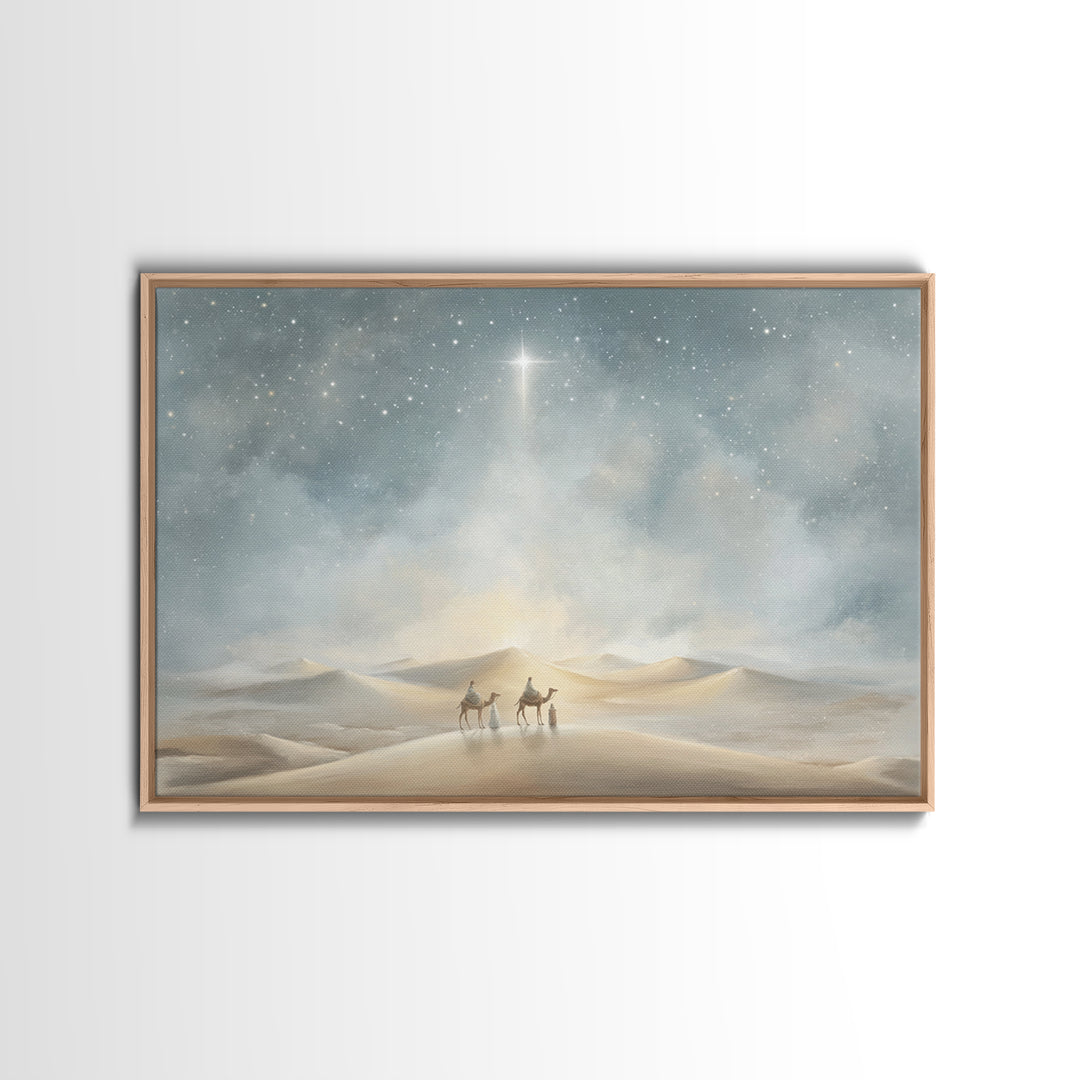 Wandering Light – Framed Canvas Print – Christian Art Canvas – Christian Wall Art – Christian Christmas Art – Christmas Art – Christian Gif