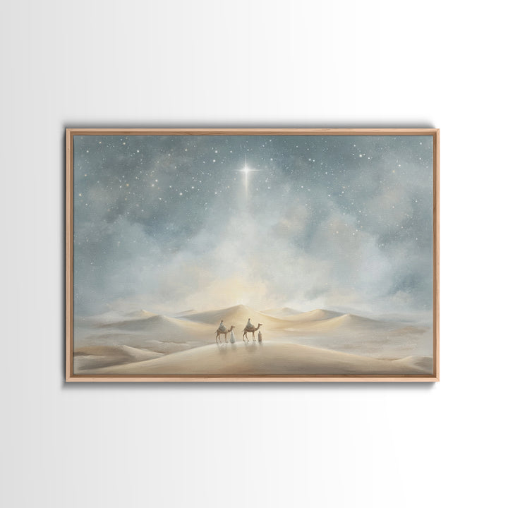 Wandering Light – Framed Canvas Print – Christian Art Canvas – Christian Wall Art – Christian Christmas Art – Christmas Art – Christian Gif
