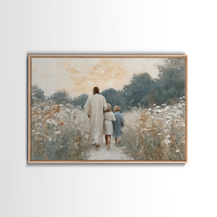 Garden Of Peace – Framed Canvas Print – Christian Wall Art – Jesus Painting – Christian Art Canvas – Christian Art – Christian Gift Ideas