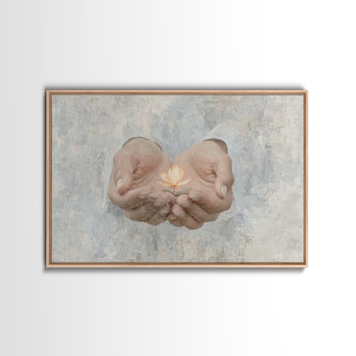 Autumn Faith Path | Framed Canvas Print | Christian Art Canvas | Jesus Painting | Christian Wall Art | Christian Decor