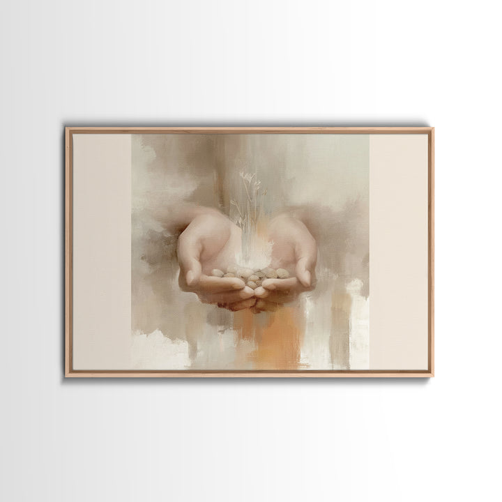 Blessed Renewal | Framed Canvas Print | Christian Art Print | Christian Wall Art | Jesus Painting | Christian Decor