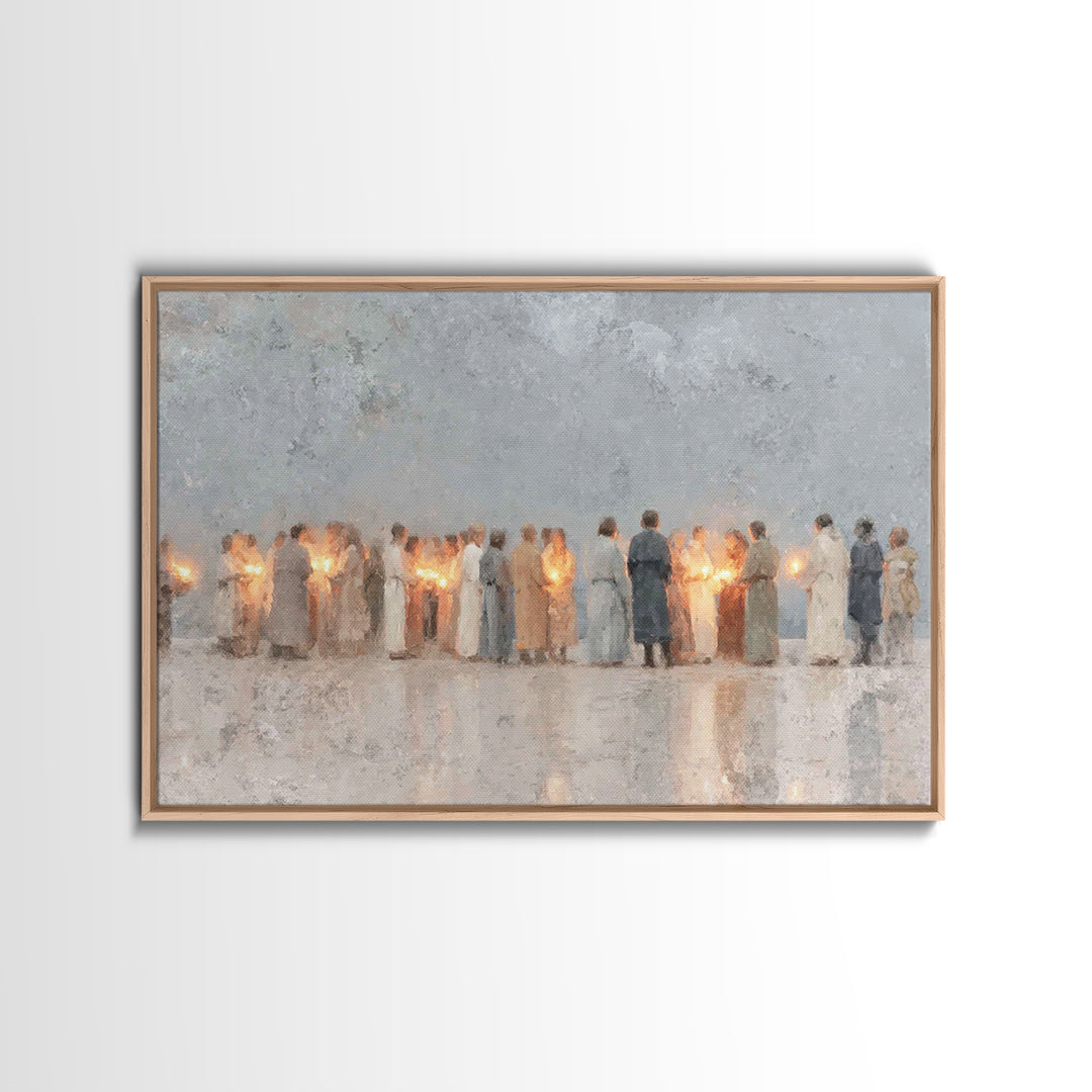 Gathered In Light – Framed Canvas Print – Christian Art Canvas – Christian Art Prints – Christian Decorations – Christian Wall Art