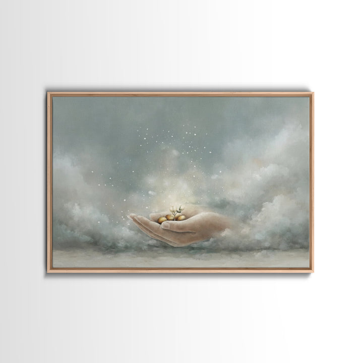 Seeds Of Hope - Framed Canvas Print - Christian Art Canvas - Christian Wall Art - Jesus Painting - Christian Gift Ideas
