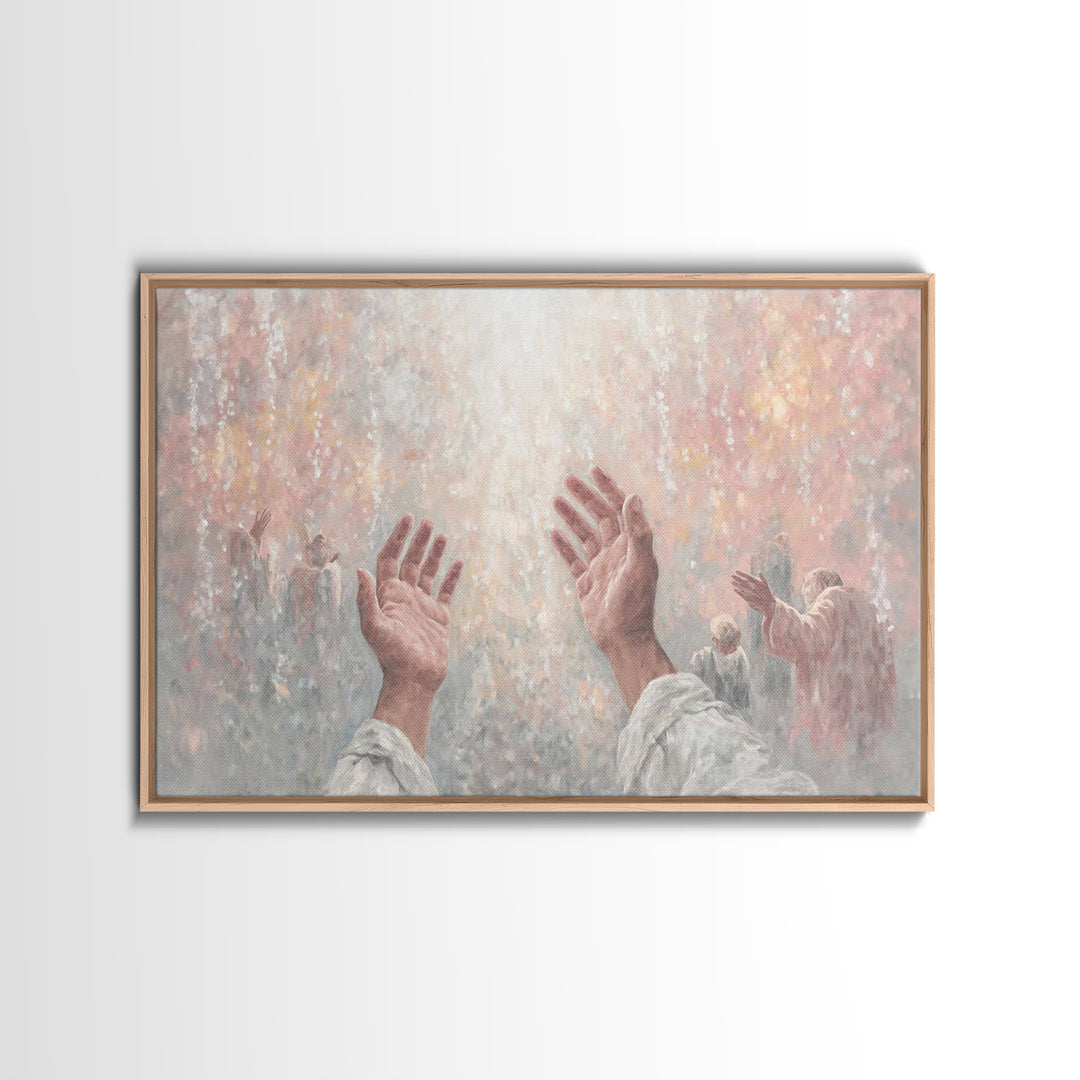 Glory In The Heavens – Framed Canvas Print – Christian Art Canvas – Christian Wall Art – Modern Christian Art – Christian Art Work – Christ