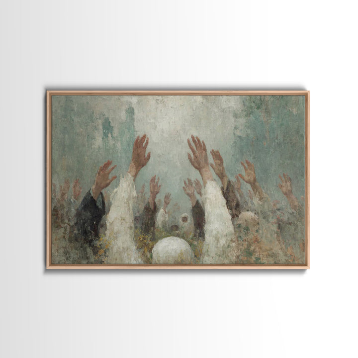 Rising Prayer – Framed Canvas Print – Christian Wall Art – Christian Art Canvas – Moody Christian Art – Abstract Christian Art – Christian