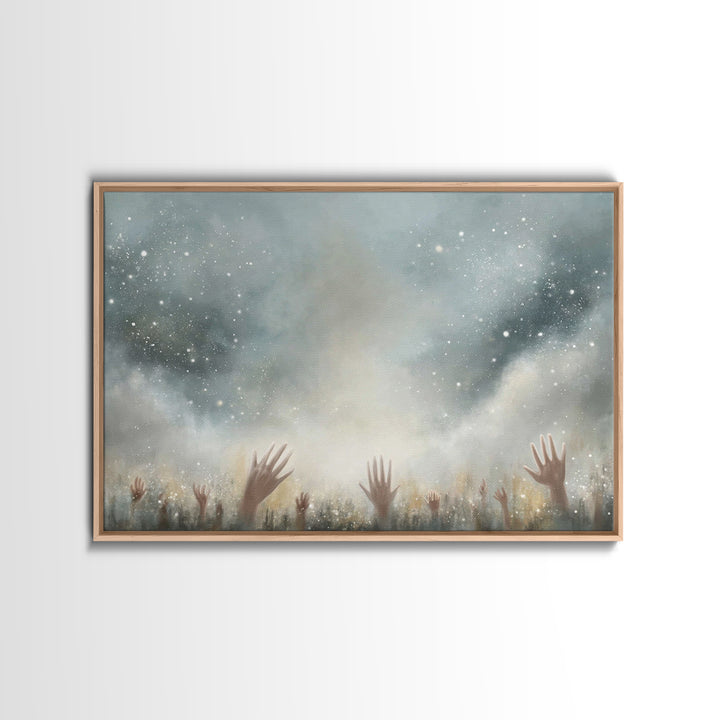 Sacred Assembly | Framed Canvas Print | Christian Art | Christian Wall Art | Christian Art Painting | Unique Christian Art | Christian Gift