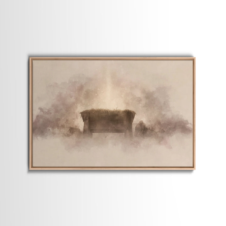 Celestial Wonder – Framed Canvas Print – Christian Wall Art – Christmas Art – Christian Art Canvas – Christian Christmas Art – Subtle Chris