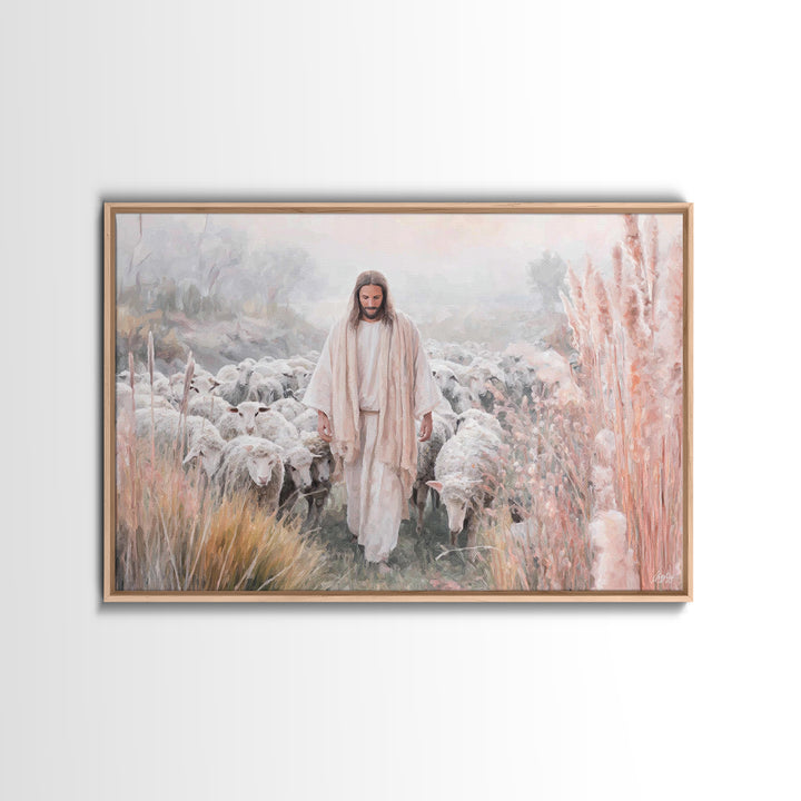 Morning Of Mercy, Framed Canvas Print, Christian Wall Art, Christian Art Canvas, Jesus Painting, Christian Christmas Art