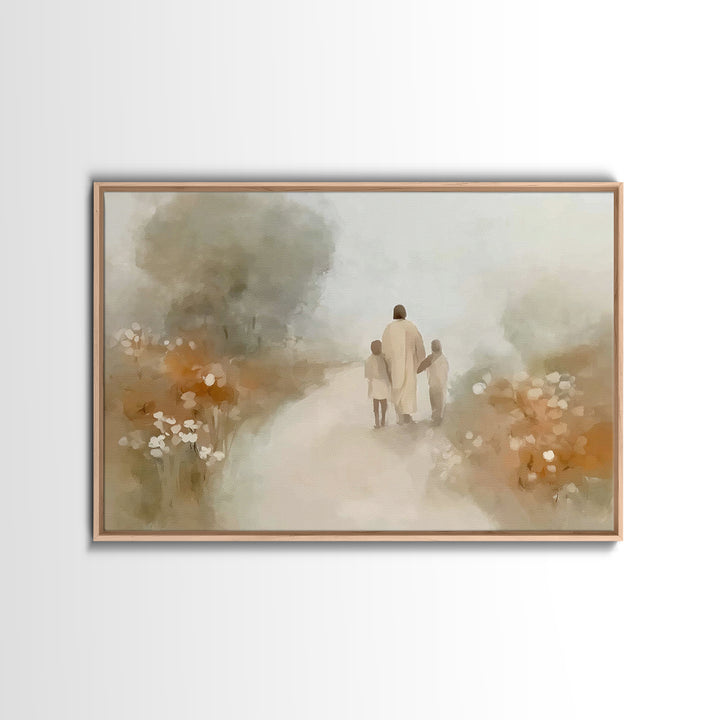 Pathway Of Light, Framed Canvas Print, Christian Art Canvas, Christian Wall Art, Christian Art, Christian Gift Ideas