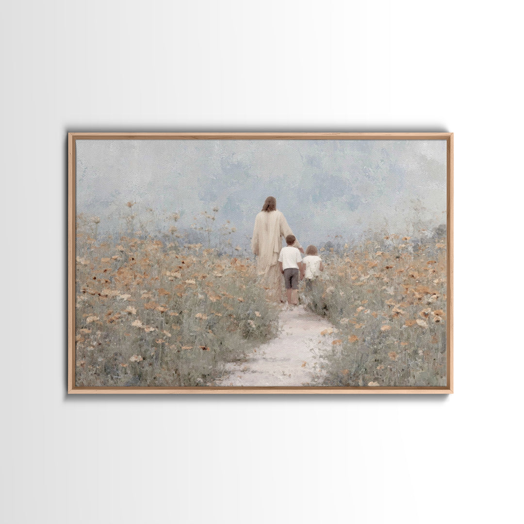 Fields Of Mercy, Framed Canvas Print, Jesus Painting, Christian Wall Art, Christian Art Canvas, Christmas Art Prints, Christian Gift Ideas