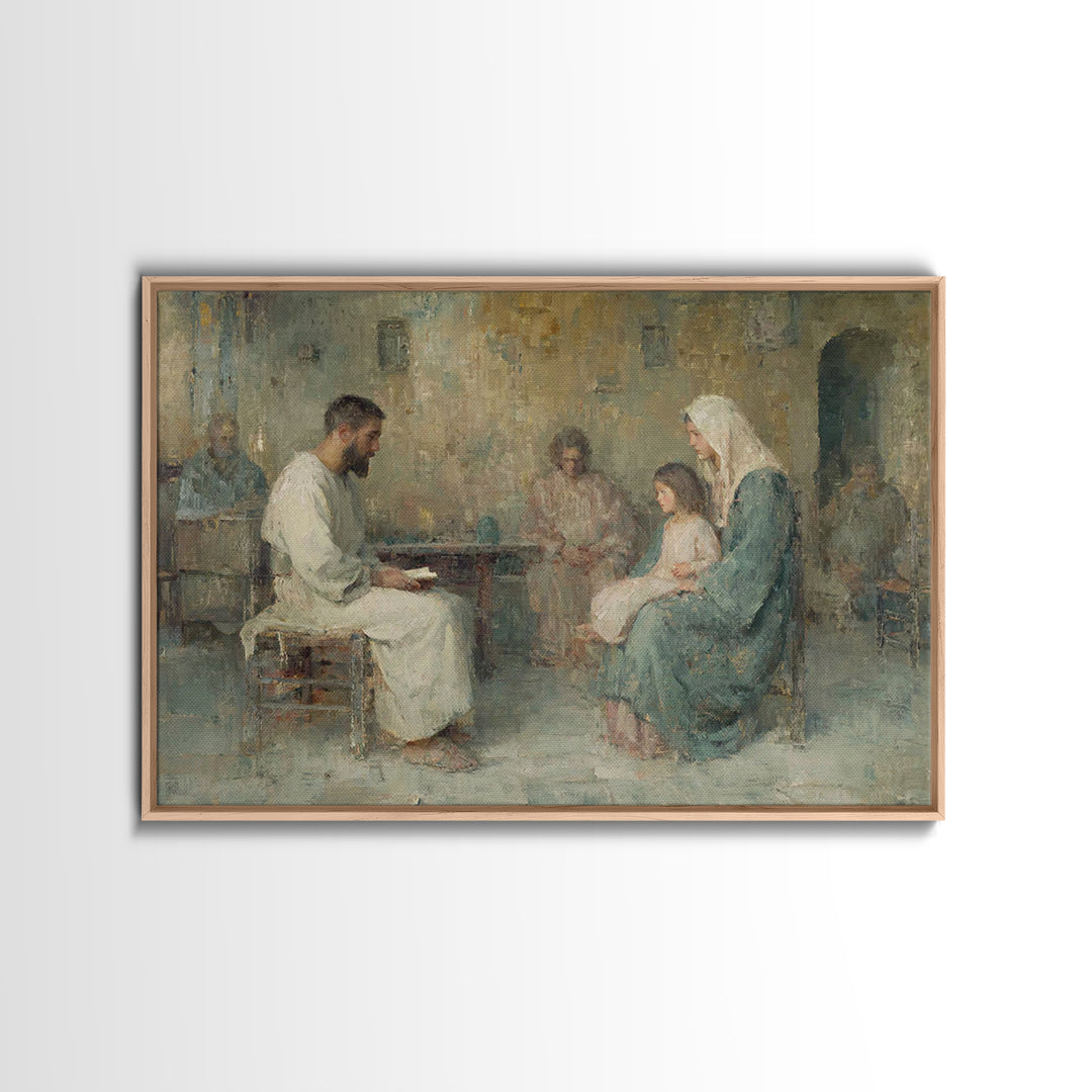 Lantern Of Hope | Framed Canvas Print | Jesus Painting | Christian Wall Art | Christian Art Canvas | Christian Christmas Art | Christian De