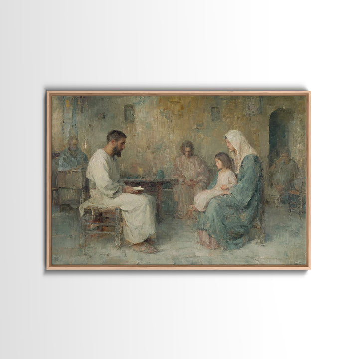 Lantern Of Hope | Framed Canvas Print | Jesus Painting | Christian Wall Art | Christian Art Canvas | Christian Christmas Art | Christian De