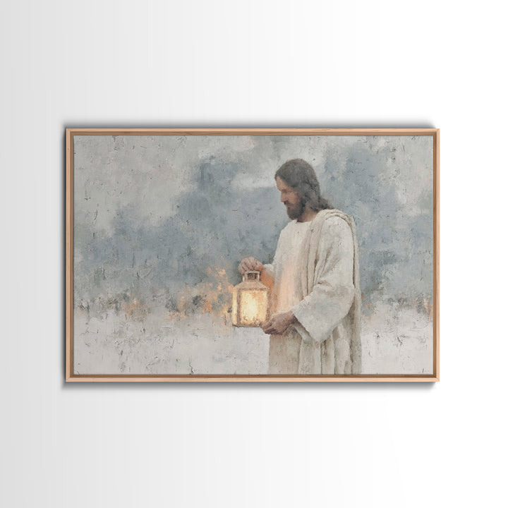 Winter Guiding Star – Framed Canvas Print – Christian Wall Art – Jesus Painting – Christian Art Canvas – Christmas Art Prints – Christian G