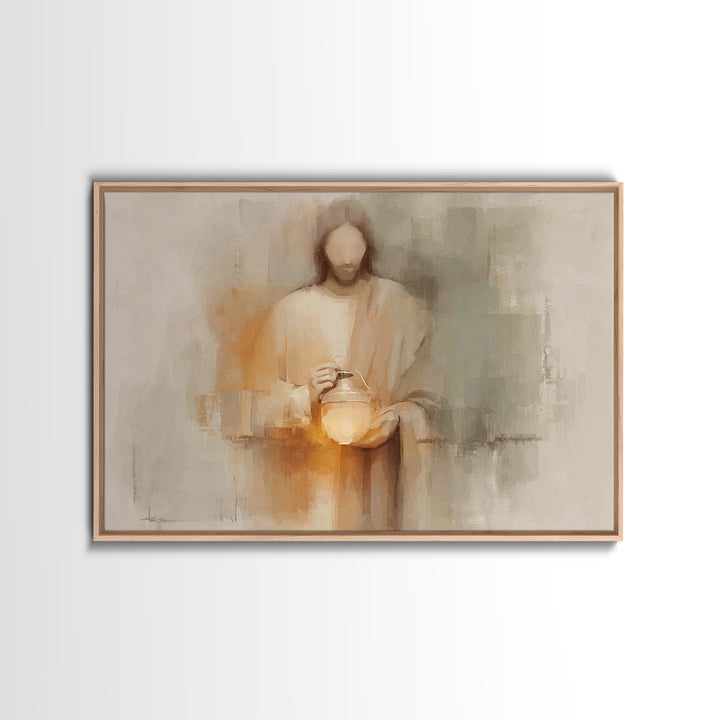 Radiant Hope | Framed Canvas Print | Christian Art Canvas | Jesus Painting | Christian Wall Art | Modern Christian Art | Christian Art Gift