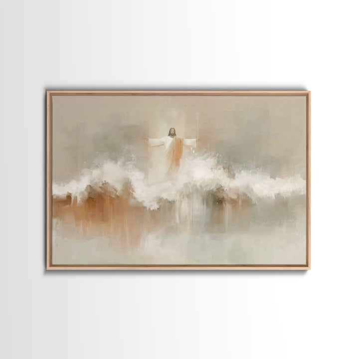 Heaven’s Horizon – Framed Canvas Print – Christian Wall Art – Modern Jesus Art – Christian Art Canvas – Christian Decoration – Large Christ