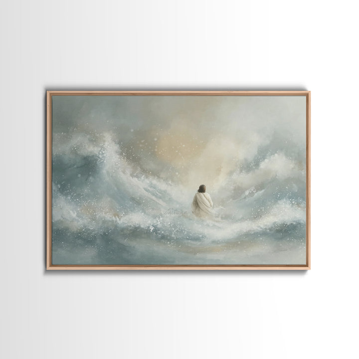 Promise Of Light – Framed Canvas Print – Christian Art Canvas – Modern Christian Painting – Jesus Wall Art – Christian Christmas Art – Subt
