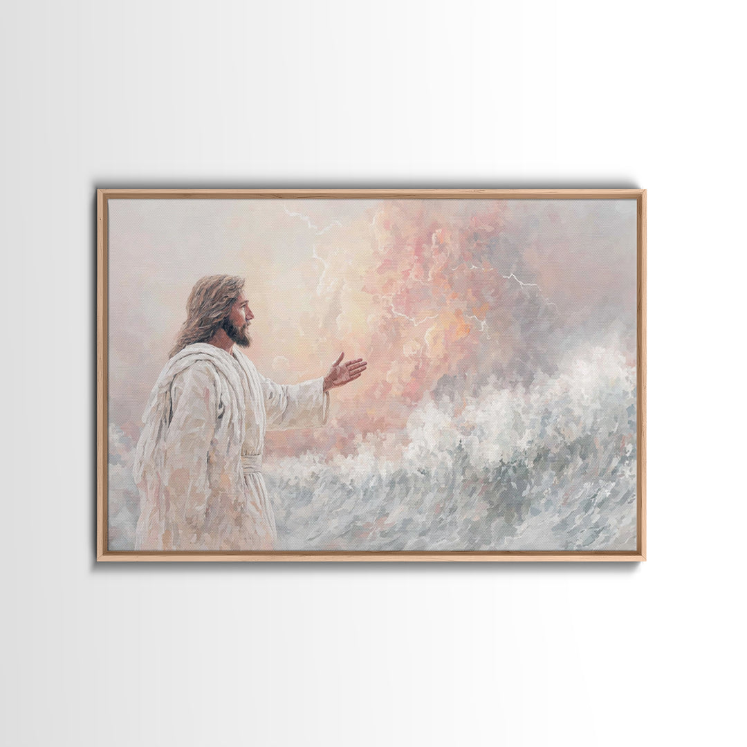 Light Of Deliverance – Framed Canvas Print – Christian Wall Art – Jesus Painting – Christian Art Canvas – Modern Christian Art – Christian