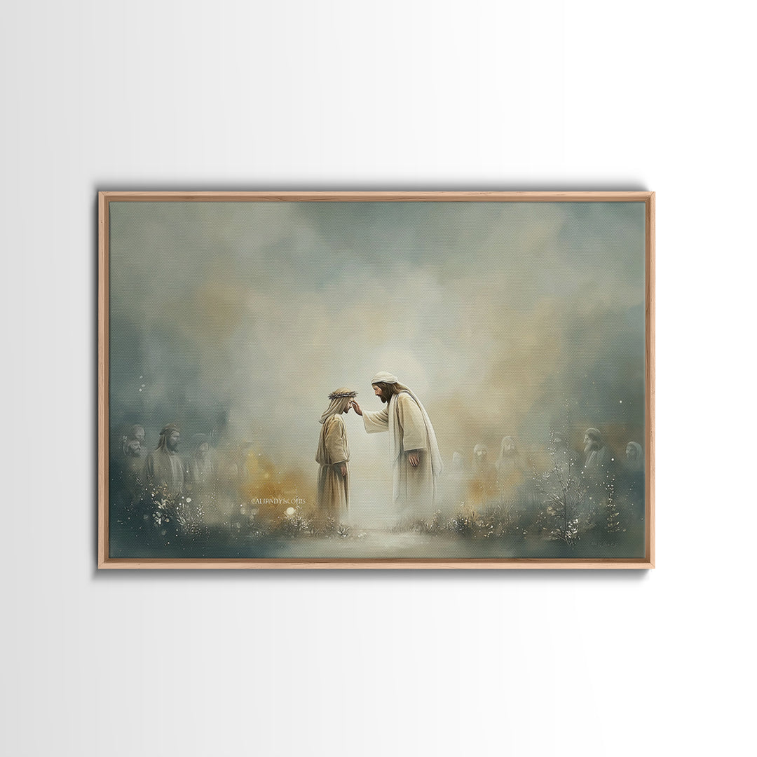Circle Of Blessing | Framed Canvas Print | Christian Art Canvas | Jesus Painting | Christian Wall Art | Christian Decorations | Christian G