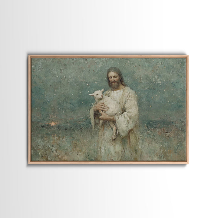 Shepherd Of Stars, Framed Canvas Print, Christian Wall Art, Jesus Painting Canvas, Christian Art Canvas, Vintage Christian Art, Christian G