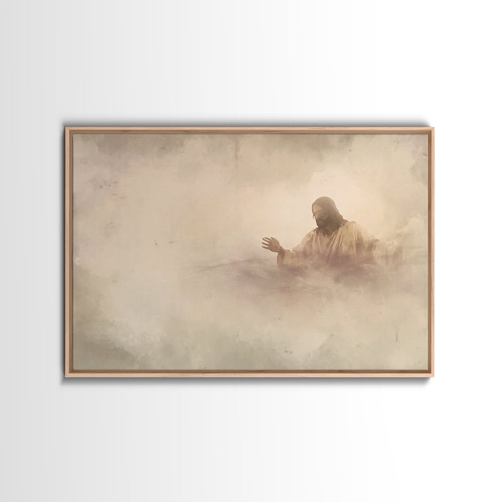 Dawn Of Mercy | Framed Canvas Print | Jesus Art Print | Christian Wall Art | Christian Art Canvas | Modern Christian Art | Christian Gift