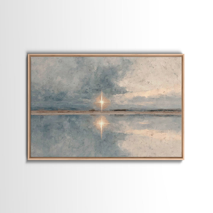 Calm Horizon Star – Framed Canvas Print – Christian Art – Christmas Canvas Wall Art – Christian Gift Ideas – Modern Christian Art – Christi