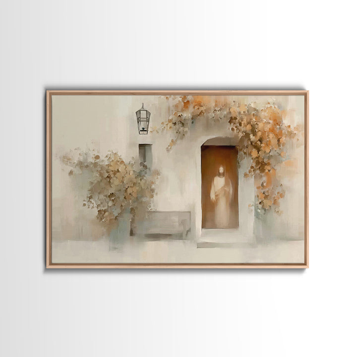 Silent Arrival - Framed Canvas Print - Christian Wall Art - Subtle Christian Art - Jesus Painting - Christian Art Canvas