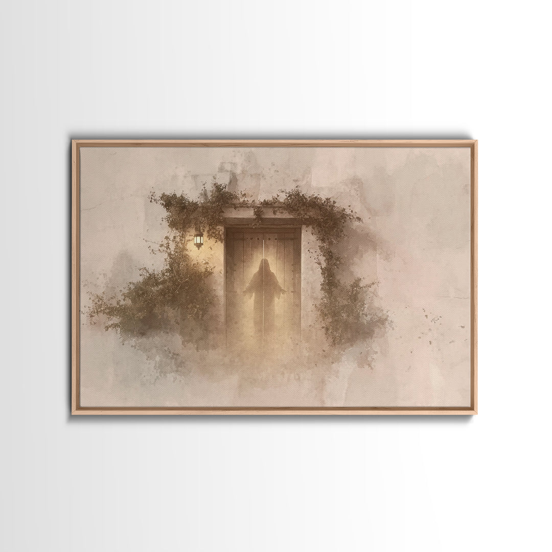 Glowing Promise - Framed Canvas Print - Christian Art Canvas - Christian Wall Art - Jesus Painting - Modern Christian Art