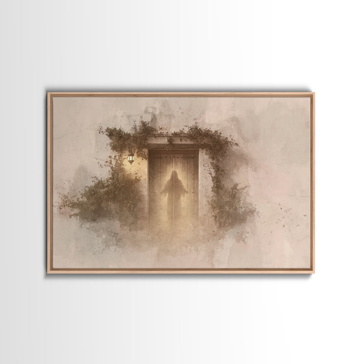 Glowing Promise - Framed Canvas Print - Christian Art Canvas - Christian Wall Art - Jesus Painting - Modern Christian Art