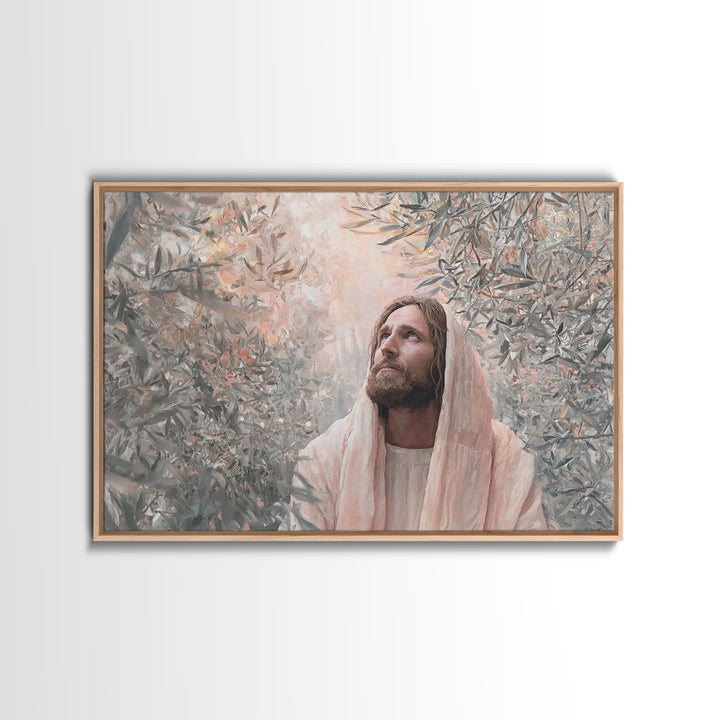 Garden Of Hope | Framed Canvas Print | Christian Art | Jesus Painting | Christian Art Canvas | Christian Wall Art | Christian Christmas Art