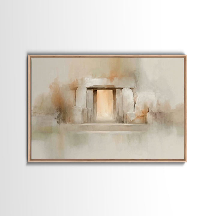 Stone Gate Hope – Framed Canvas Print – Christian Wall Art – Christian Art Canvas – Easter Art – Christian Painting – Christian Decor – Uni