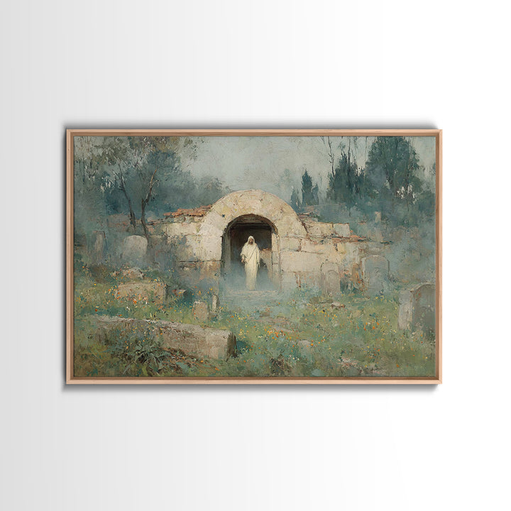 Awakening Garden Light, Framed Canvas Print, Christian Art Canvas, Christian Wall Art, Easter Art, Christian Decor, Jesus Painting, Christi