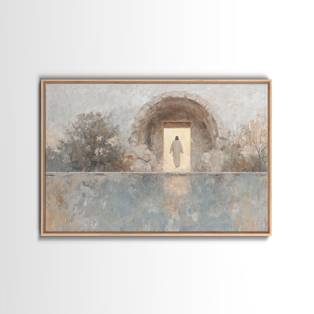 Ascension Of Dawn – Framed Canvas Print – Christian Art Canvas – Christian Wall Art – Jesus Painting – Easter Art – Christian Decor – Chris