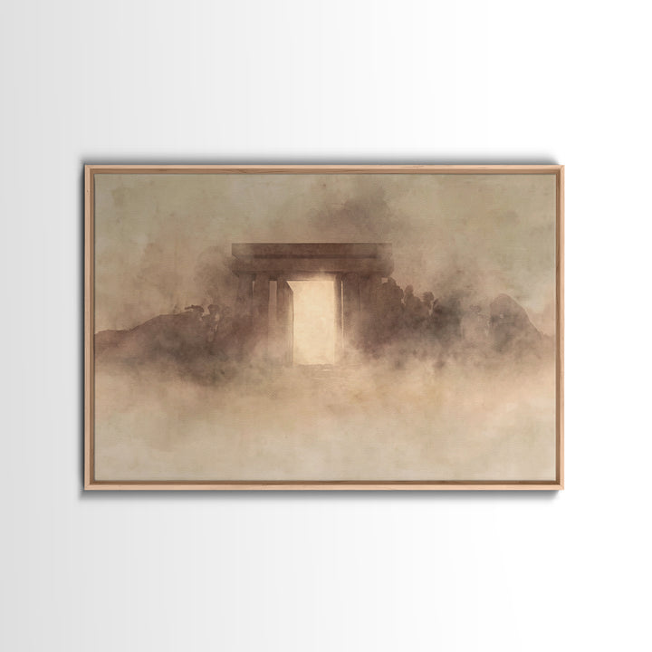 Sacred Dawn - Framed Canvas Print - Christian Wall Art - Jesus Painting - Christian Art Canvas - Christmas Art - Christian Decorations