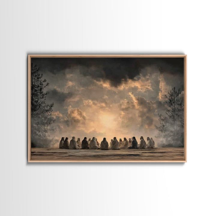 Holy Summit | Framed Canvas Print | Christian Wall Art | Christian Christmas Art | Jesus Painting | Christian Art Canvas | Vintage Christia