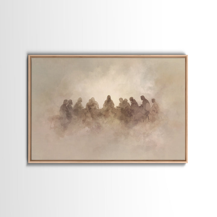 Mystic Supper - Framed Canvas Print - Christian Art Canvas - Jesus Painting - Christian Wall Art - Subtle Christian Art - Christian Christm