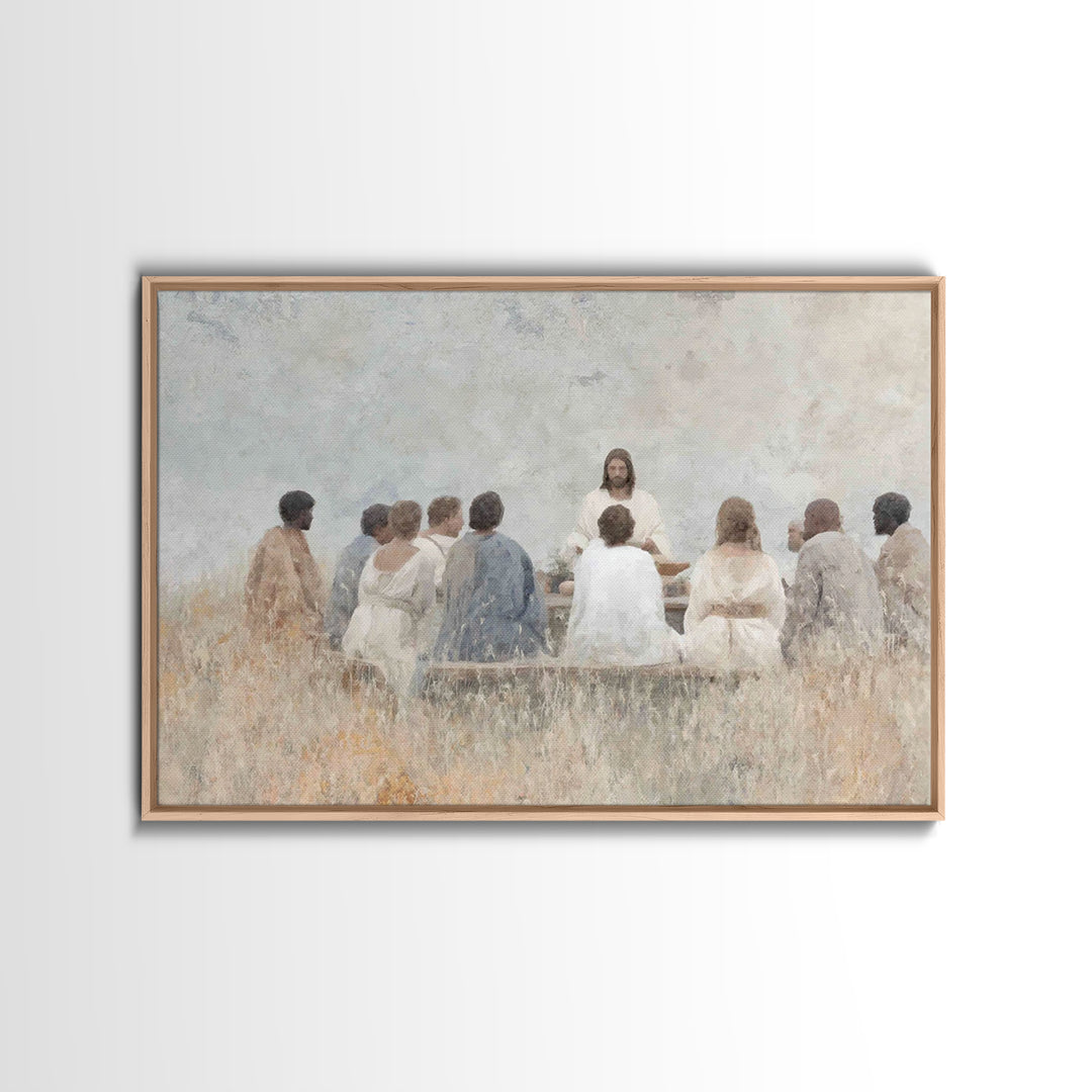 Multitude of Light | Framed Canvas Print | Christian Christmas Art | Christian Wall Art | Jesus Painting | Christian Art Canvas | Christmas