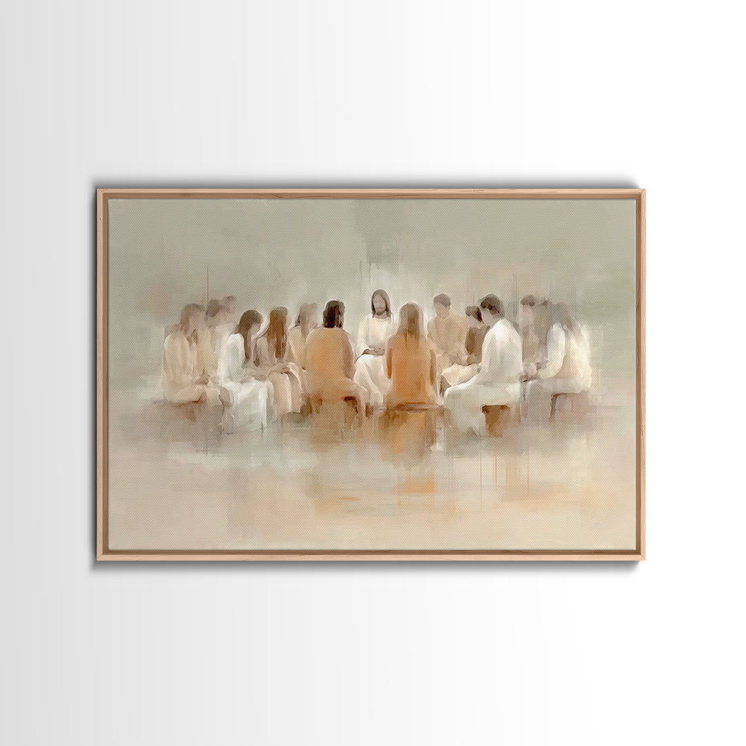 Field of Grace - Framed Canvas Print - Christian Art Canvas - Jesus Painting - Christian Wall Art - Minimalist Christian Art - Christmas Ar