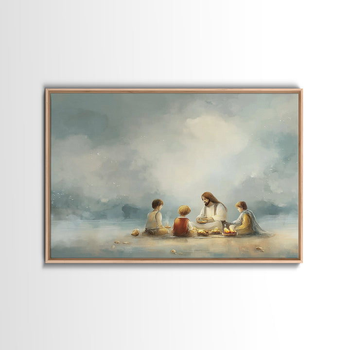 Blossoms Of Grace – Framed Canvas Print – Christian Wall Art – Jesus Painting – Christian Art Canvas – Christian Christmas Art