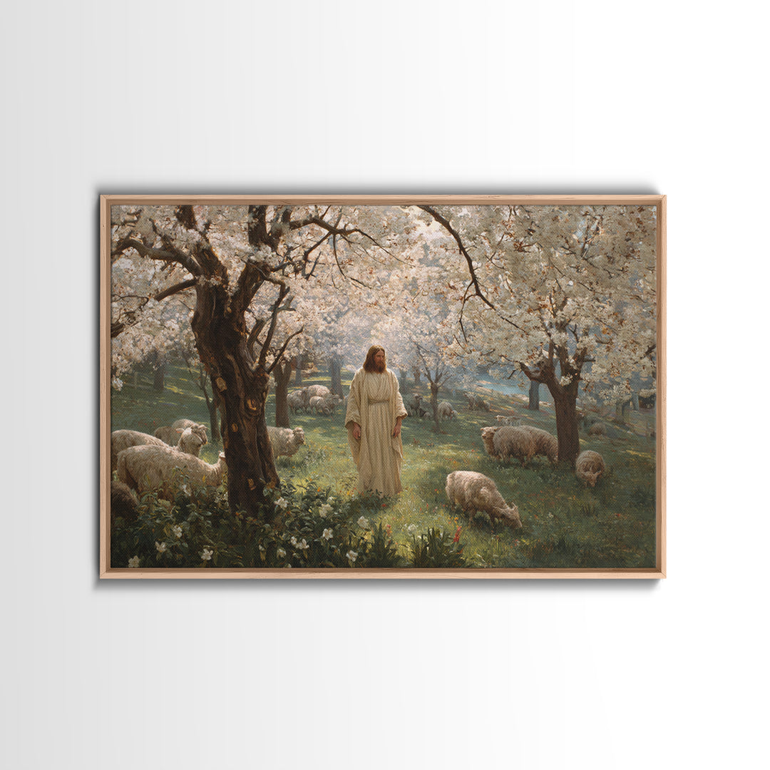 Quiet Fellowship – Framed Canvas Print – Christian Wall Art – Christian Art Canvas – Jesus Painting – Christmas Wall Art – Christian Gift