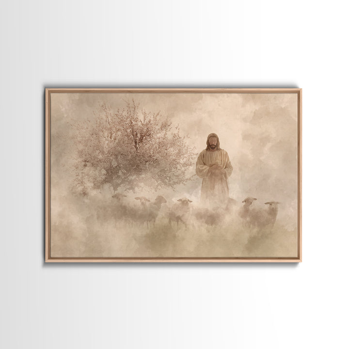 Garden Of Hope – Framed Canvas Print – Christian Art – Jesus Painting – Christian Art Canvas – Christmas Art Framed – Christian Decorations