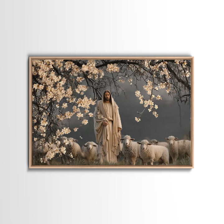 Heavenly Orchard – Framed Canvas Print – Christian Art Canvas – Christian Wall Art – Jesus Painting – Large Christian Art – Christian Chris