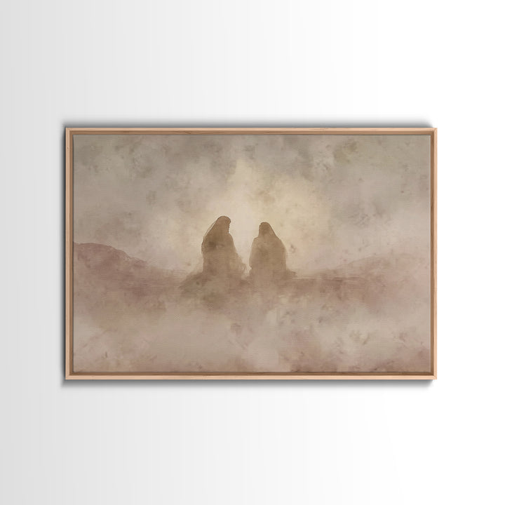 Sacred Companions – Framed Canvas Print – Christian Art Canvas – Christian Wall Art – Christian Painting – Minimalist Christian Art – Chris