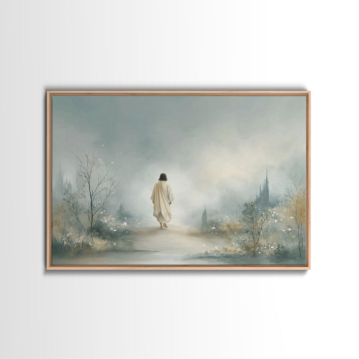 Kingdom Journey – Framed Canvas Print – Christian Art Canvas – Jesus Painting – Christian Wall Art – Christian Christmas Art